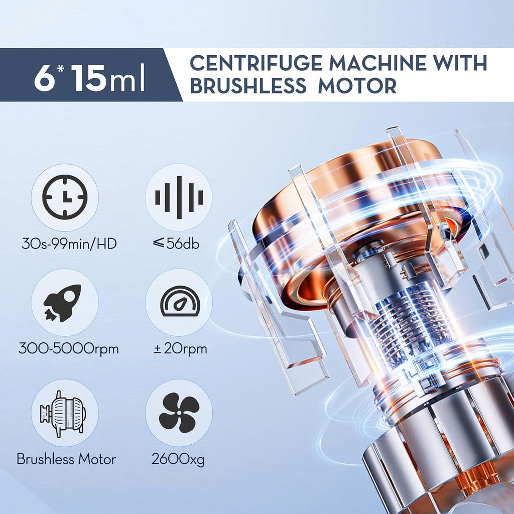 Cekegon PRP Centrifuge Machine, 6x15mL 300-5000rpm Max 2600xg