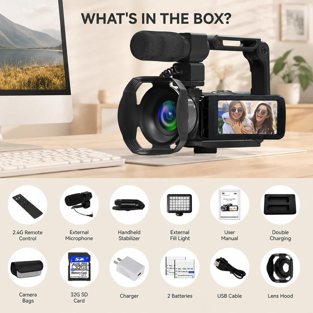 8k Video Camera Camcorder vlogging Camera