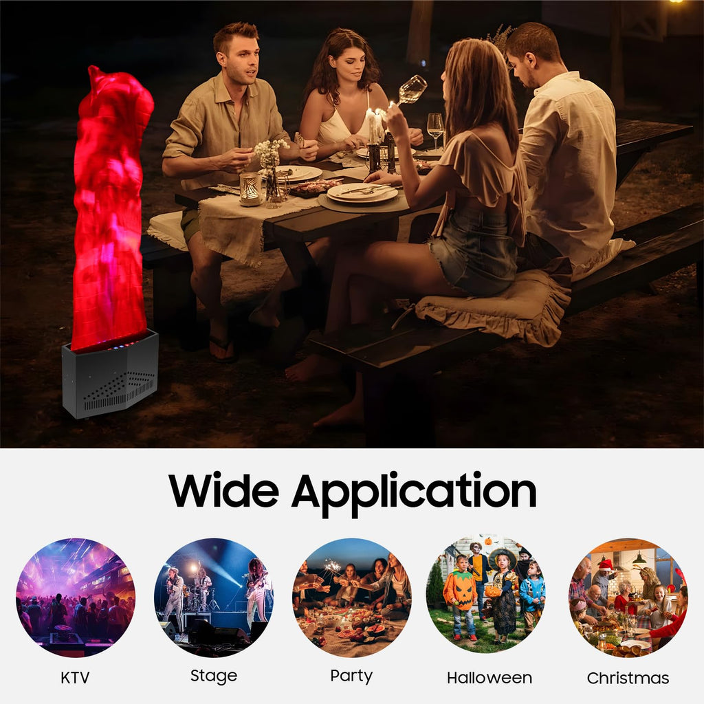 Flame Light 4.9ft Fake Fire Flame,Fake LED Campfire, Realistic Fake Fire Flame, Artificial Fake Fire Flames LED Beads, Atmosphere Effect Simulated Campfire Light (Roundness)