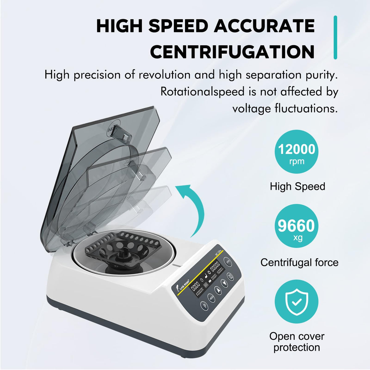 LAB FISH MC-12PRO High-Speed Centrifuge, 1000-12000RPM 9660xg