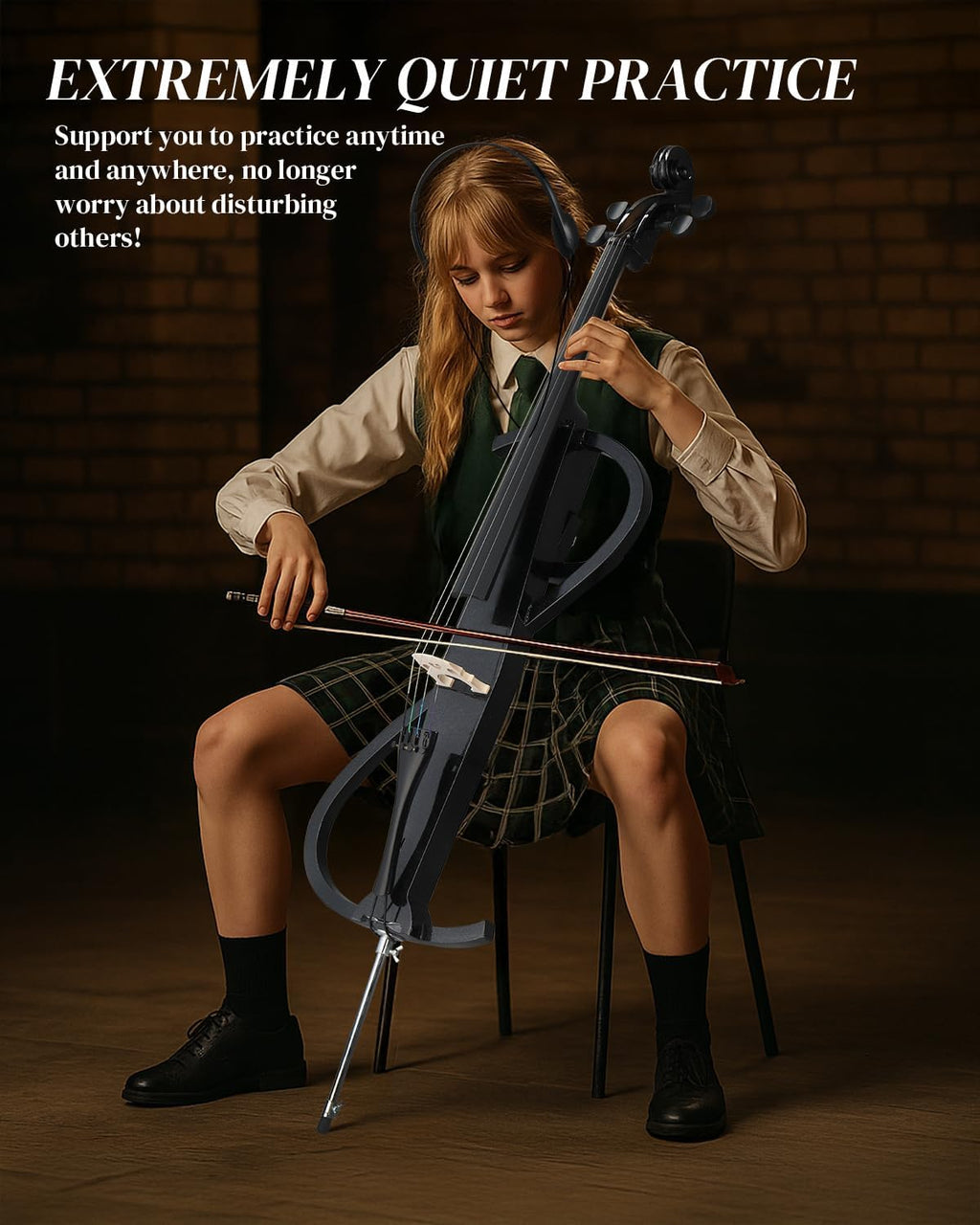 Ktaxon Electric Cello 4/4 Full Size Silent Cello (S Style)