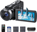 4K Video Camera Camcorder 42MP Vlogging Camera for YouTube with 3â 270Â° Rotation Screen, 18X Digital Zoom Cam Corder, 2 Rechargeable Batteries, 32GB SD Card & Remote Control