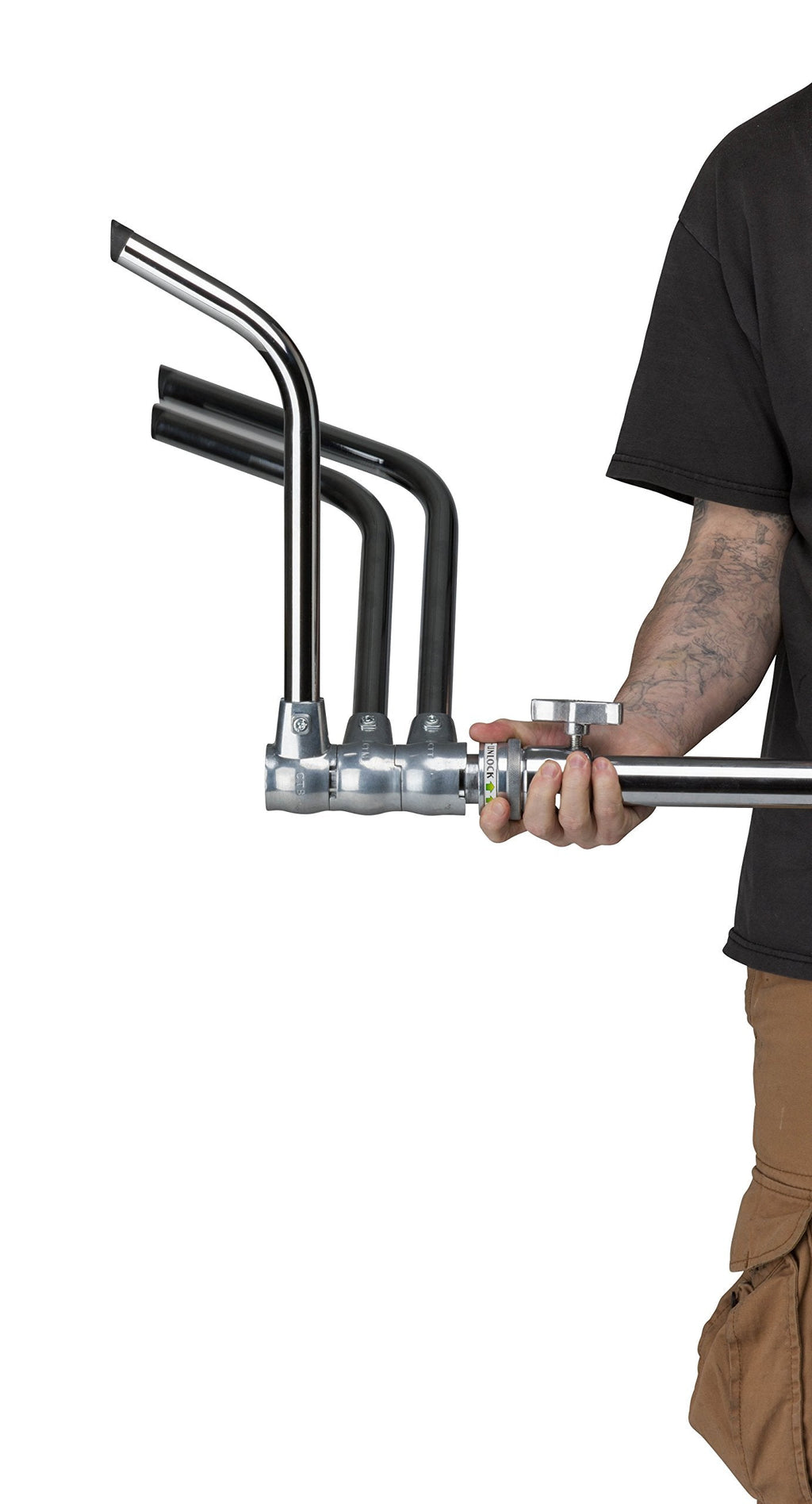 Kupo 20" C-Stand Turtle Base Kit Professional Grip Stand with 2.5" Grip Head and 20" Grip Arm, Heavy-Duty Steel Construction for Photography and Video Lighting - Silver (KS704512)