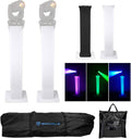 Rockville RTP32W White Totem Light Stand For Rogue RH1 Hybrid Light, 2-Pack