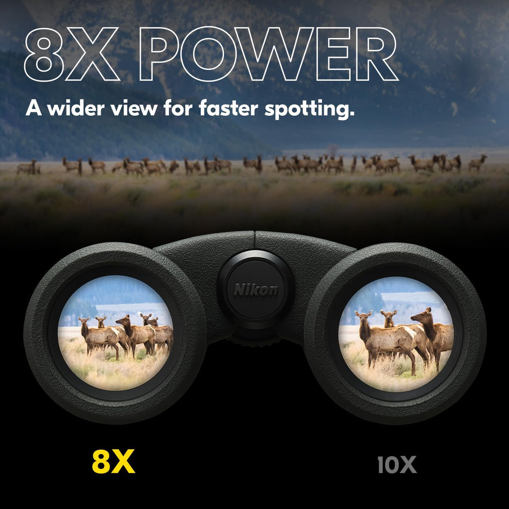Nikon PROSTAFF P3 10x42 Binocular | Waterproof, fogproof, rubber-armored Full-Size Binocular, wide field of view & long eye relief | Official Nikon USA Model