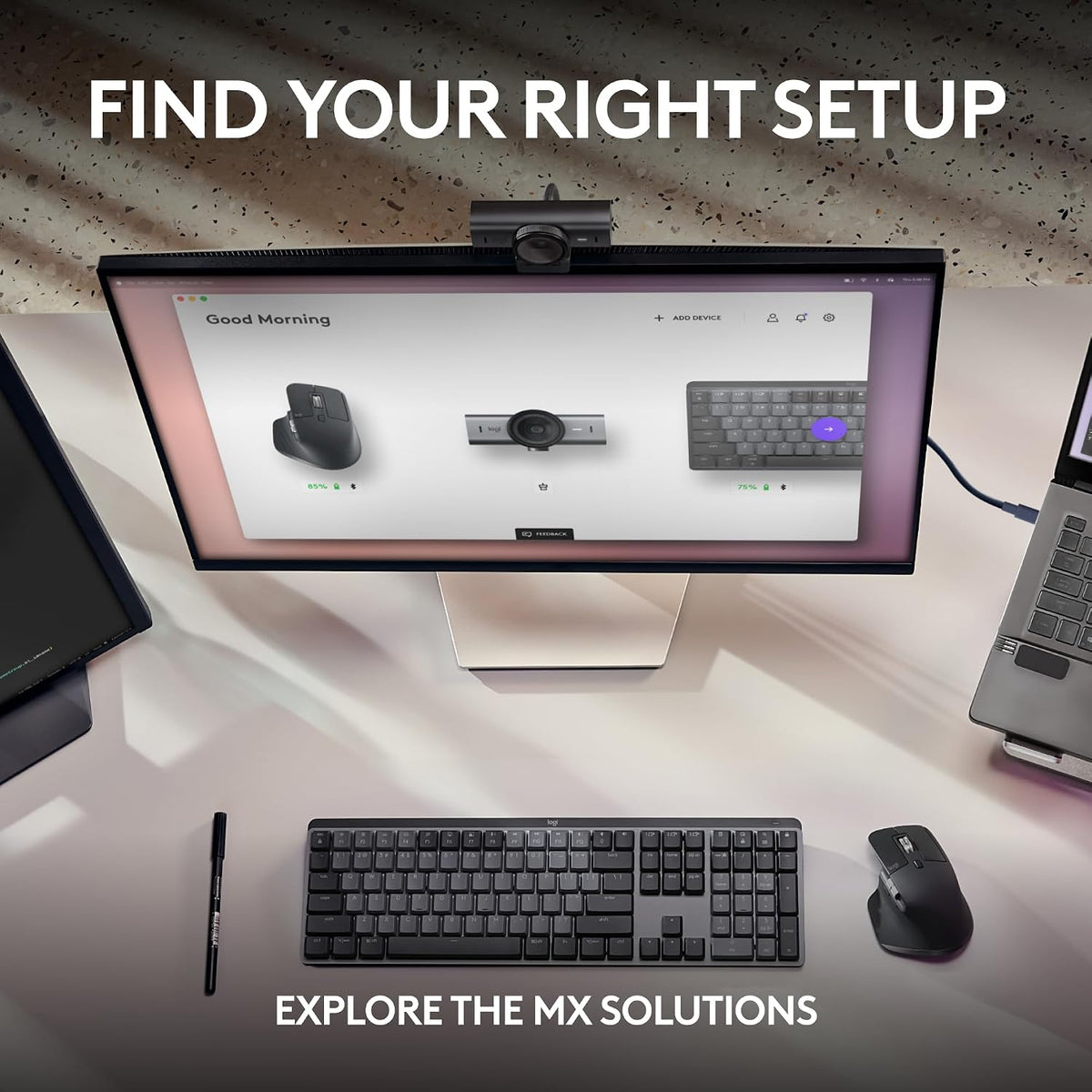 Logitech MX Brio Ultra HD 4K Webcam Collaboration and Streaming - Graphite