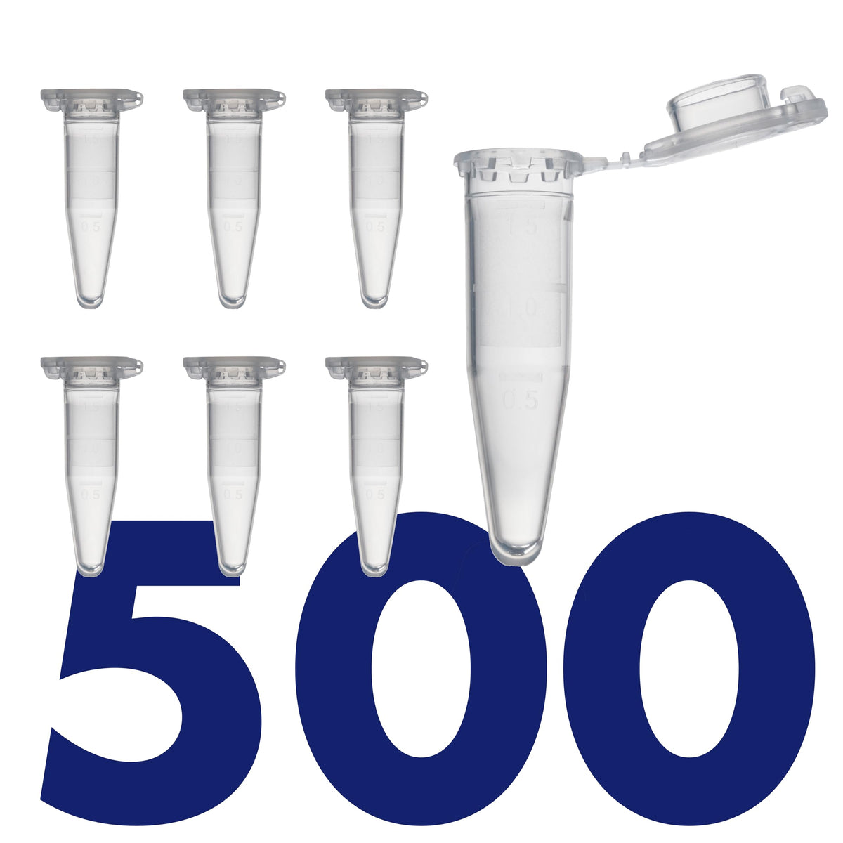 Kashi Scientific 50mL Self Standing Centrifuge Tubes with Screw Cap Lid, Lab Grade Polypropylene Plastic, Skirted, Printed Graduation, Write-on Spot [50mL Self-Standing, 500]