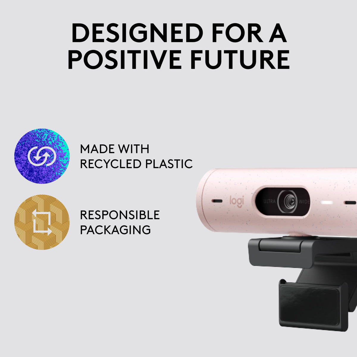 Logitech Brio 501 Full HD Webcam Auto Light Correction Show Mode - Black