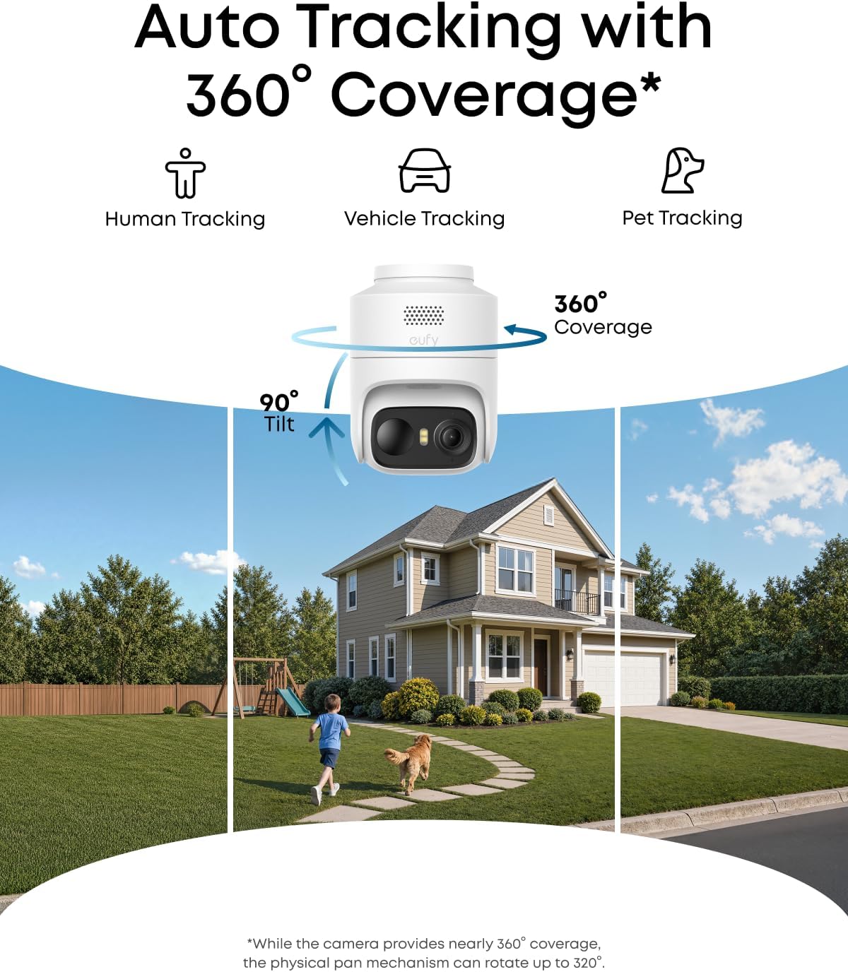 eufy Security eufyCam C37 4-Cam Kit, 360Â° Pan&Tilt Auto Tracking
