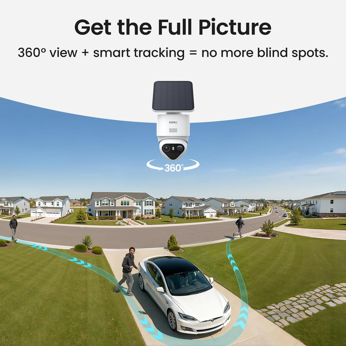 aosu T2 Ultra 4K Security Camera Wireless Outdoor, 360Â° AI Triple Detection