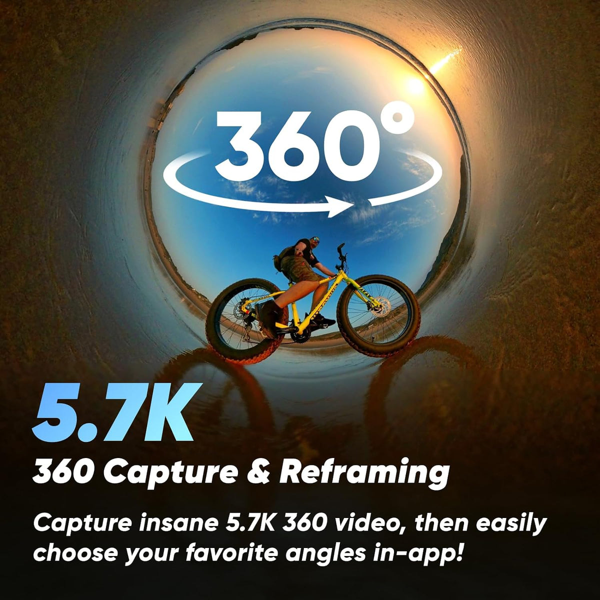 Insta360 X3, 360 Action Camera with 5.7K 360 Active HDR Video, 4K Single-Lens Camera, Waterproof, FlowState Stabilization, 2.29" Touchscreen, AI Editing, for Motorcycle, Wintersports and Vlogging