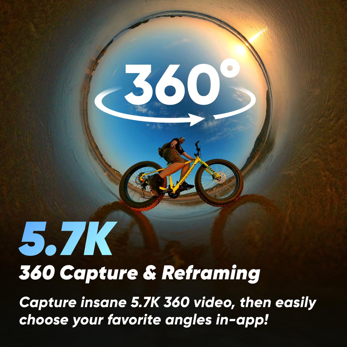 Insta360 X3, 360 Action Camera with 5.7K 360 Active HDR Video, 4K Single-Lens Camera, Waterproof, FlowState Stabilization, 2.29" Touchscreen, AI Editing, for Motorcycle, Wintersports and Vlogging