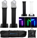 Rockville RTP32B Totem Light Stand For INNO COLOR BEAM QUAD 7 Light, 2-Pack
