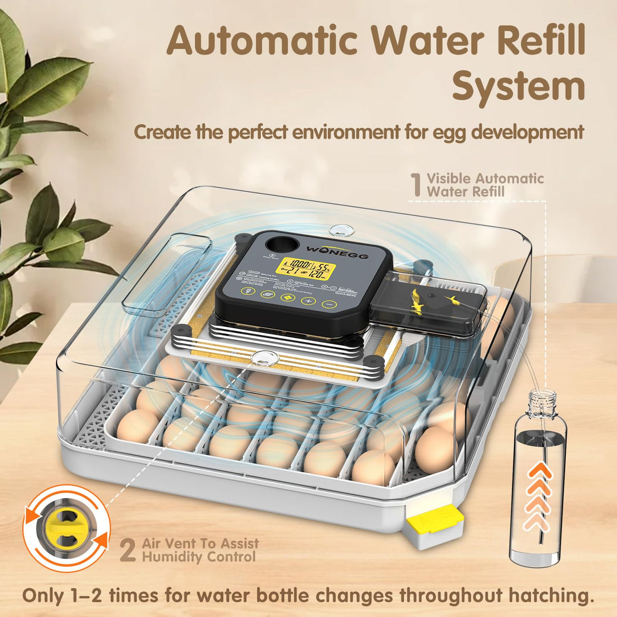 Egg Incubator Incubators for Hatching Eggs 48 Eggs for Lab Home Farm with Automatic Egg Turning for Chicken, Ducks, Goose, Quail