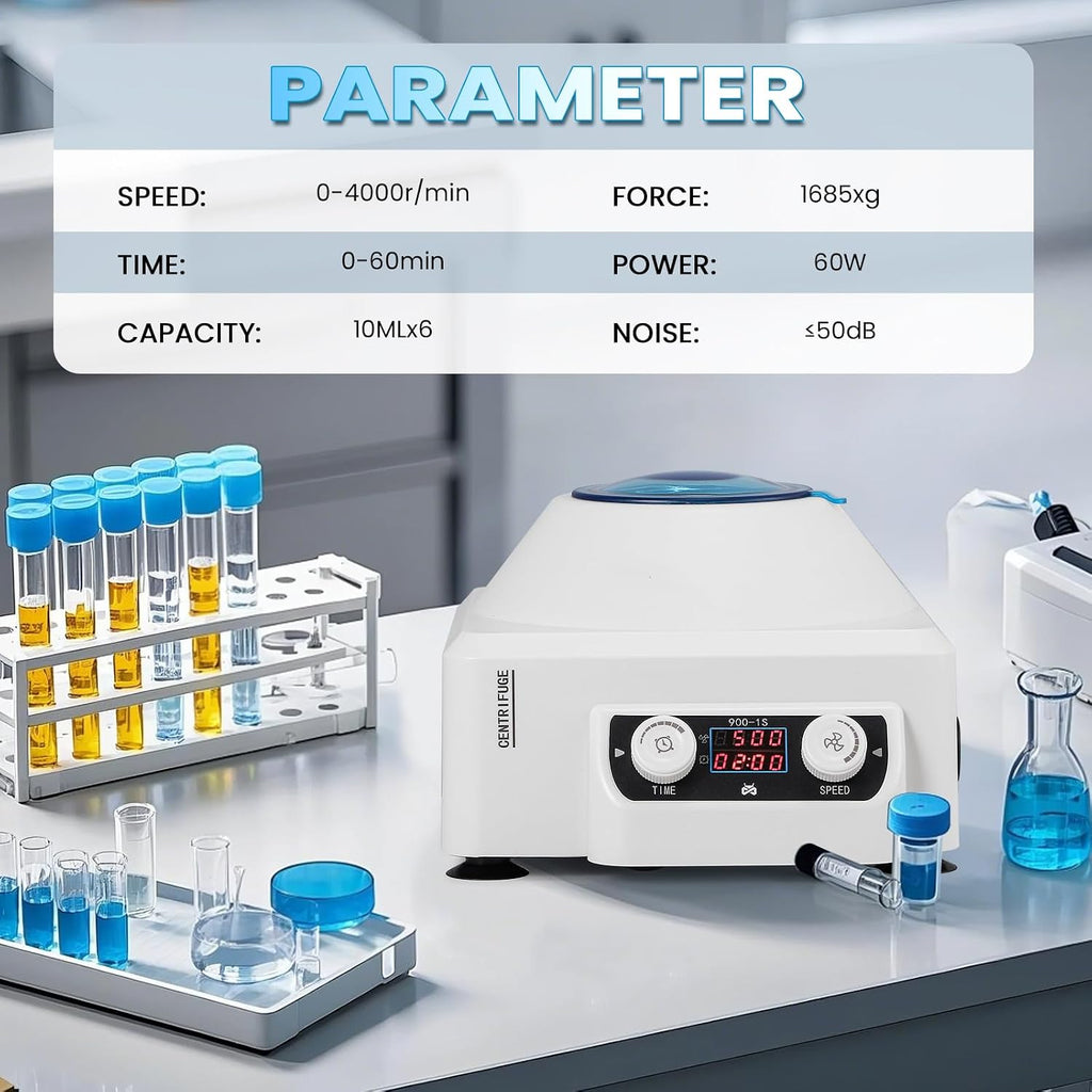 Mxmoonant Centrifuge Machine, 4000RPM Lab Benchtop PRP Centrifuges