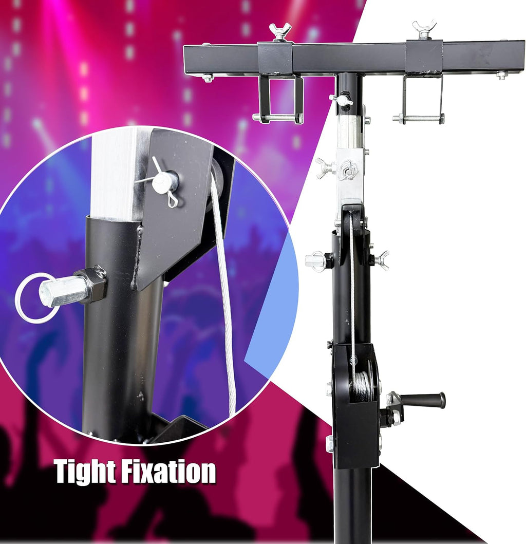 INTSUPERMAI Two (2) xTruss Lighting Crank Stand Light Trussing Stands Portable Crank Lighting Stand System T-Bars Triangle Truss 5.91-13.12in Height for Lighting Audio Stage Mounting
