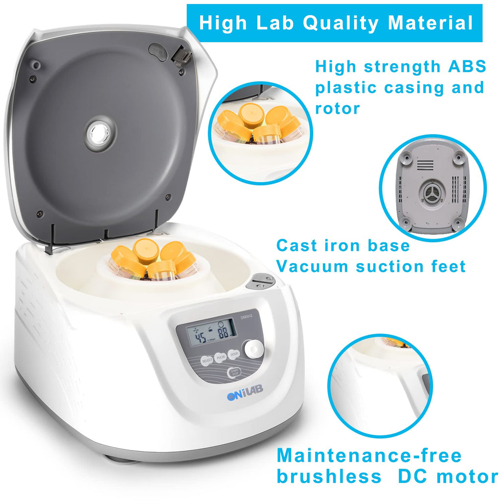 ONiLAB Benchtop Centrifuge, 6X50ml, 300-4000RPM, Max 1800Ãg