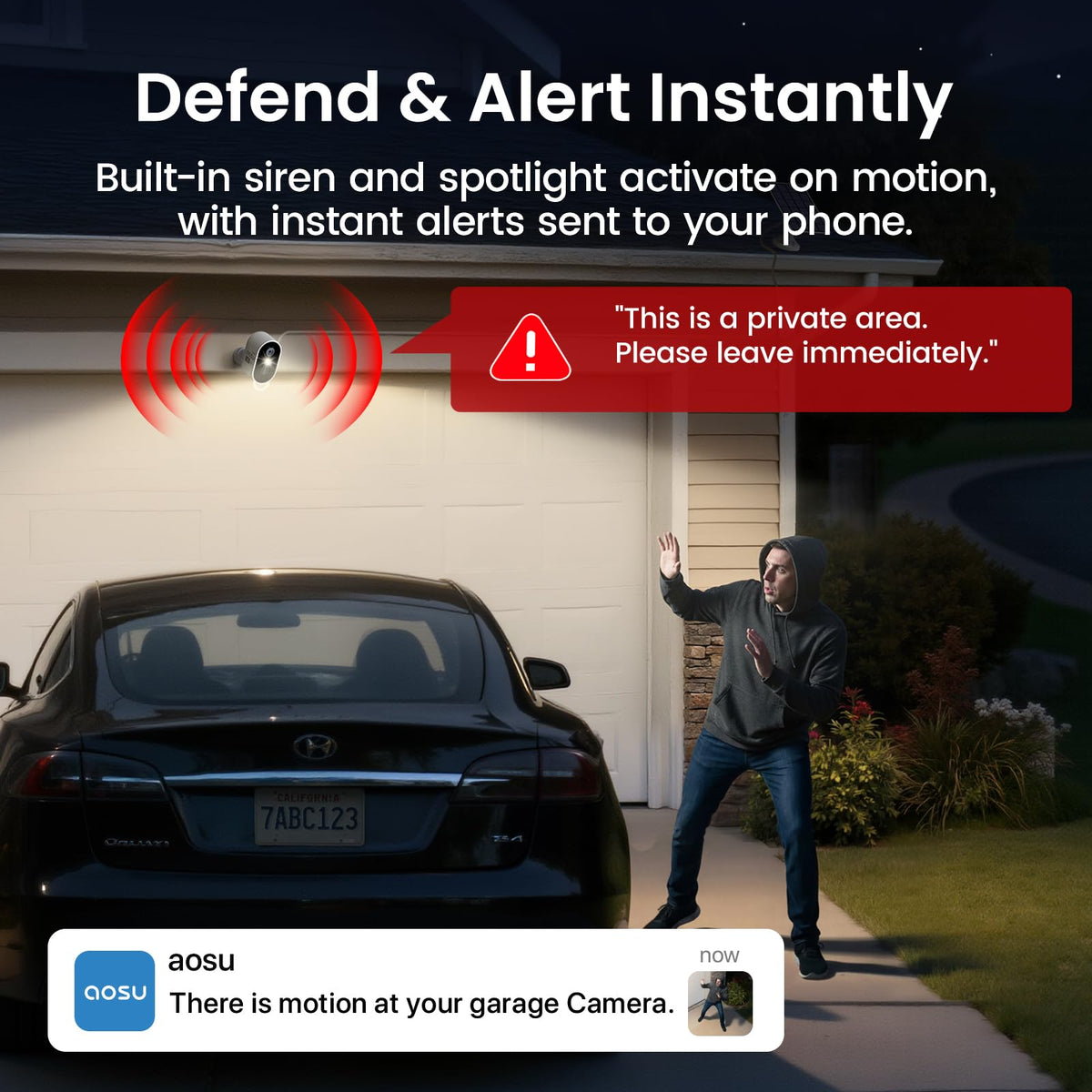 aosu 2K Solar Security Cameras Wireless Outdoor System, 4-Cam-Kit