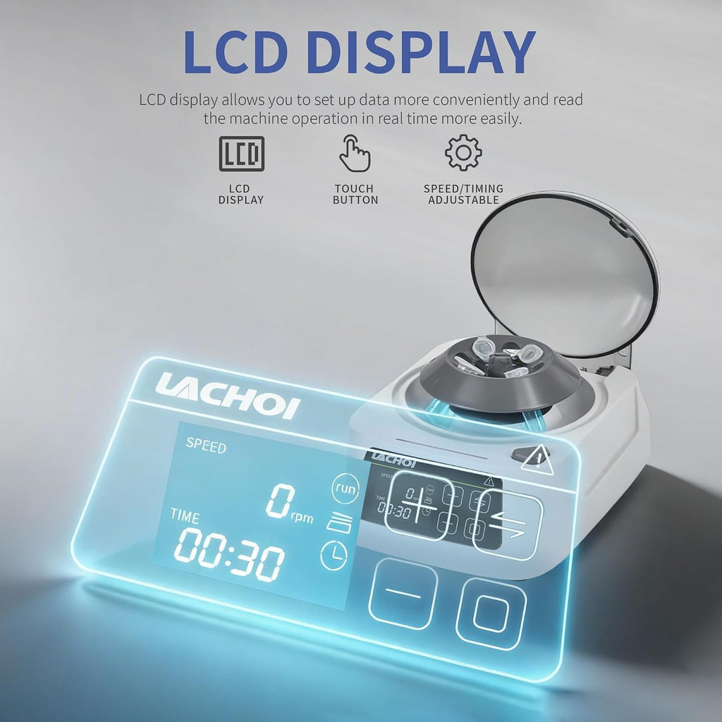 Mini Centrifuge Machine for Microtubes LCD 1000-10000RPM 5600Ãg RCF