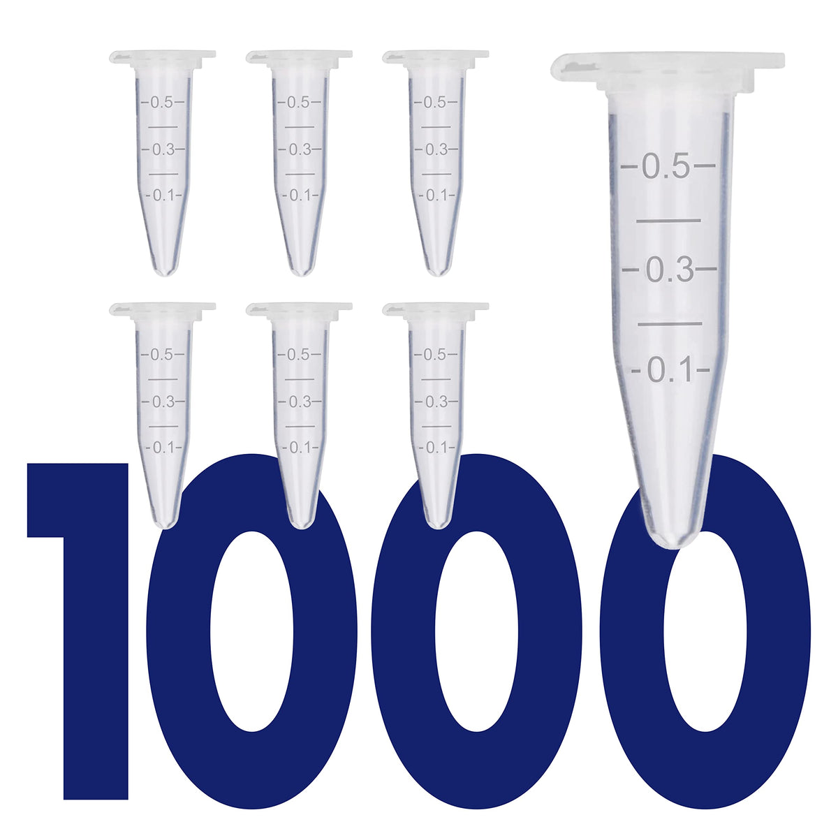 Kashi Scientific 50mL Self Standing Centrifuge Tubes with Screw Cap Lid, Lab Grade Polypropylene Plastic, Skirted, Printed Graduation, Write-on Spot [50mL Self-Standing, 500]