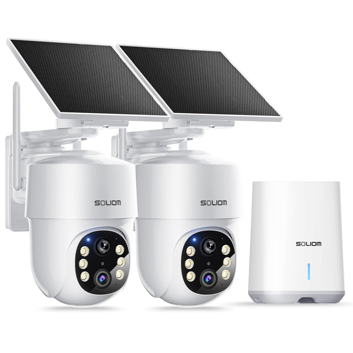 SOLIOM 5MP Security Cameras Wireless Outdoor, No Subscription, 4-Cam Kit
