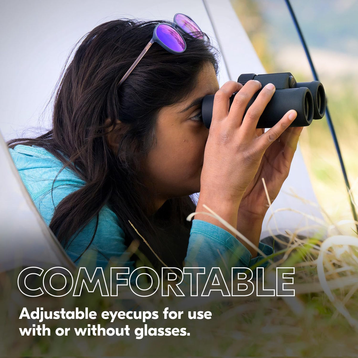 Nikon PROSTAFF P3 10x42 Binocular | Waterproof, fogproof, rubber-armored Full-Size Binocular, wide field of view & long eye relief | Official Nikon USA Model