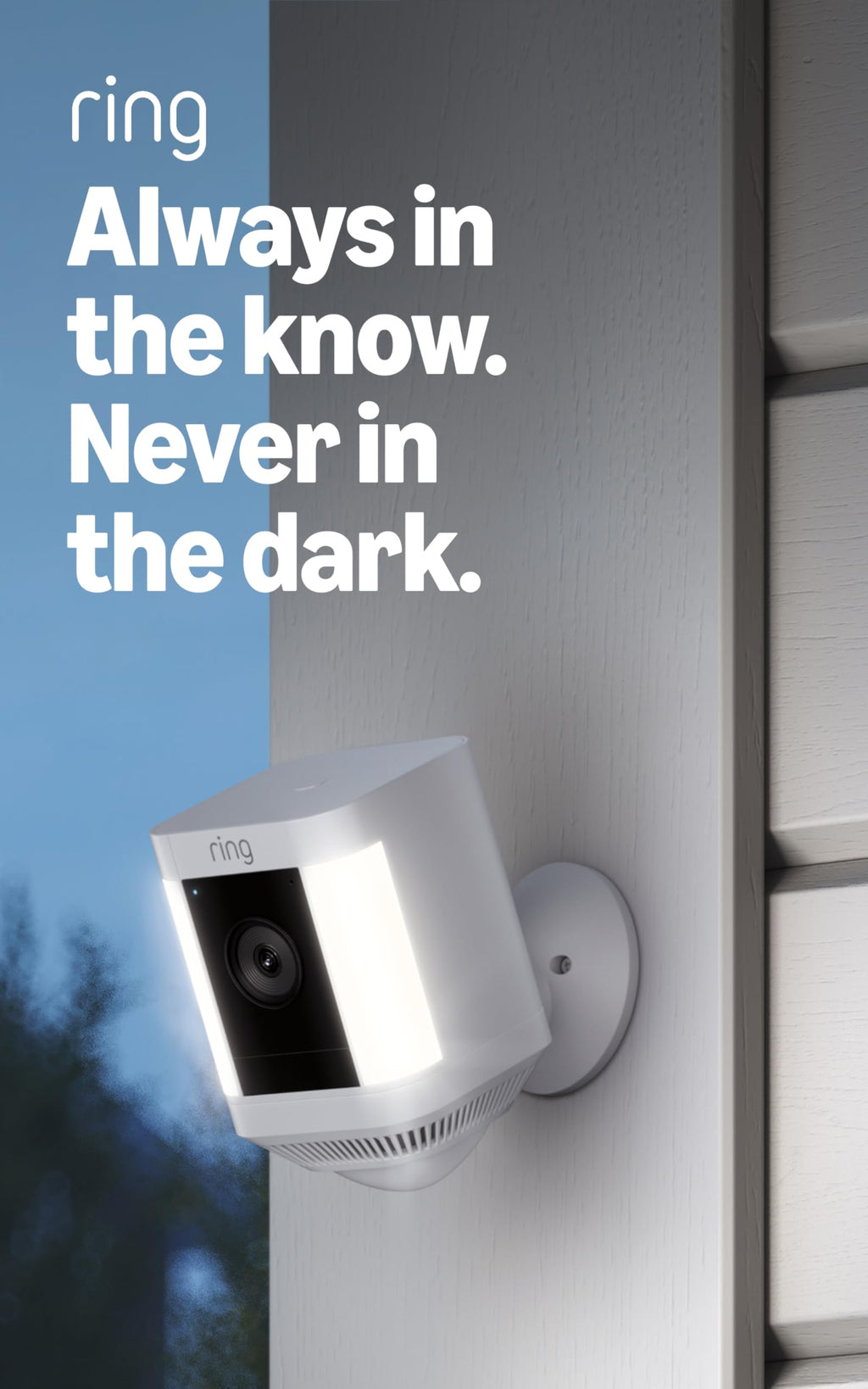 Ring Spotlight Cam Plus, Battery, Home or Business Security with HD video, Two-Way Talk, Color Night Vision, and Security Siren, Black