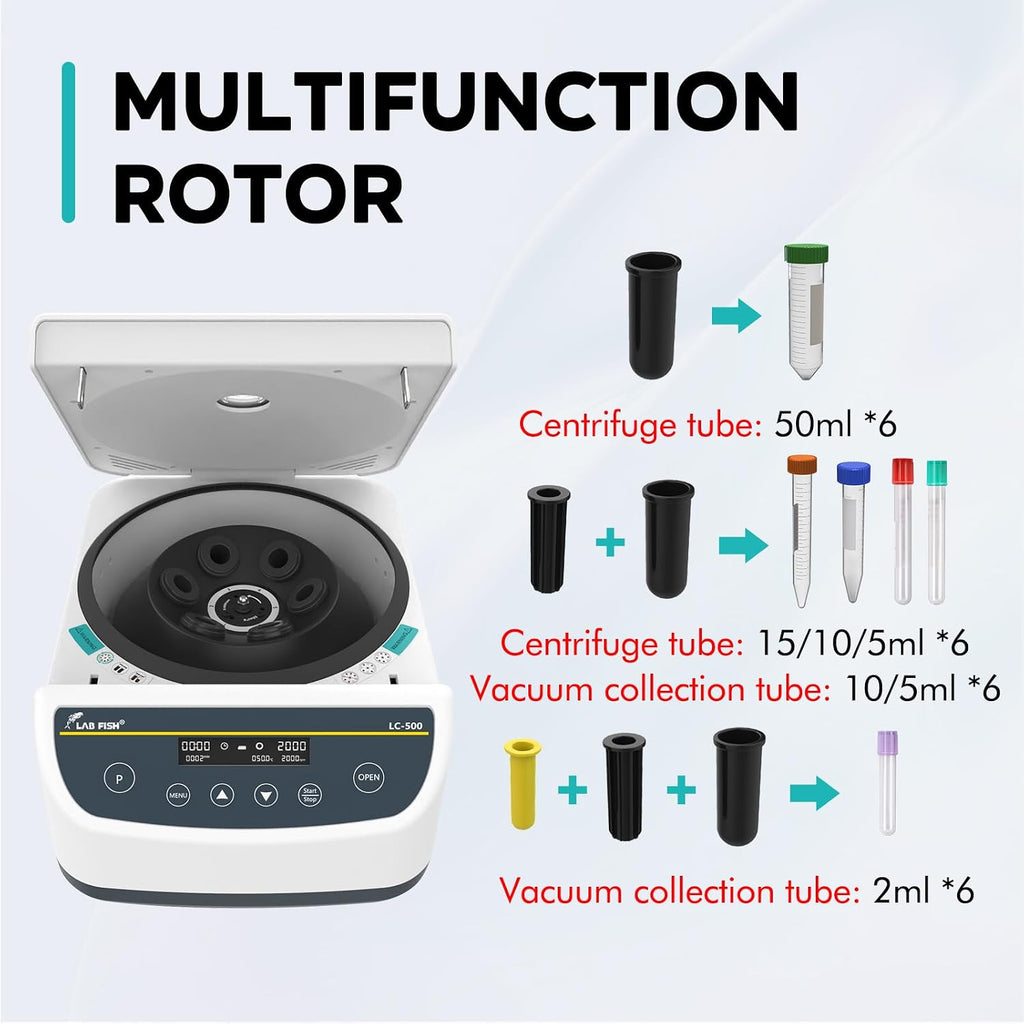 LAB FISH LC500-6 Lab Centrifuge, 500-4000RPM, 2146xg