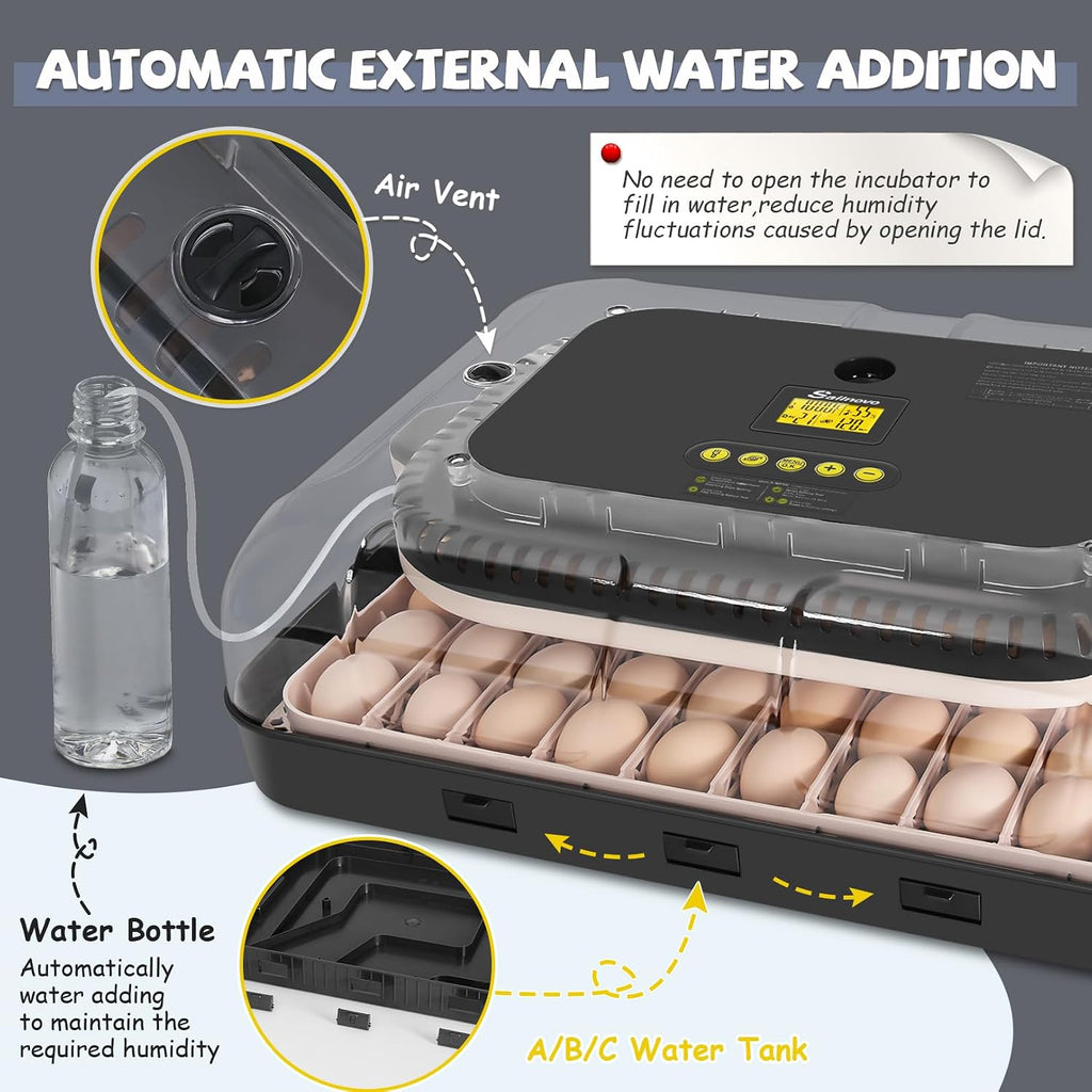 Sailnovo 70 Egg Incubators, Auto Humidification & Temperature Control