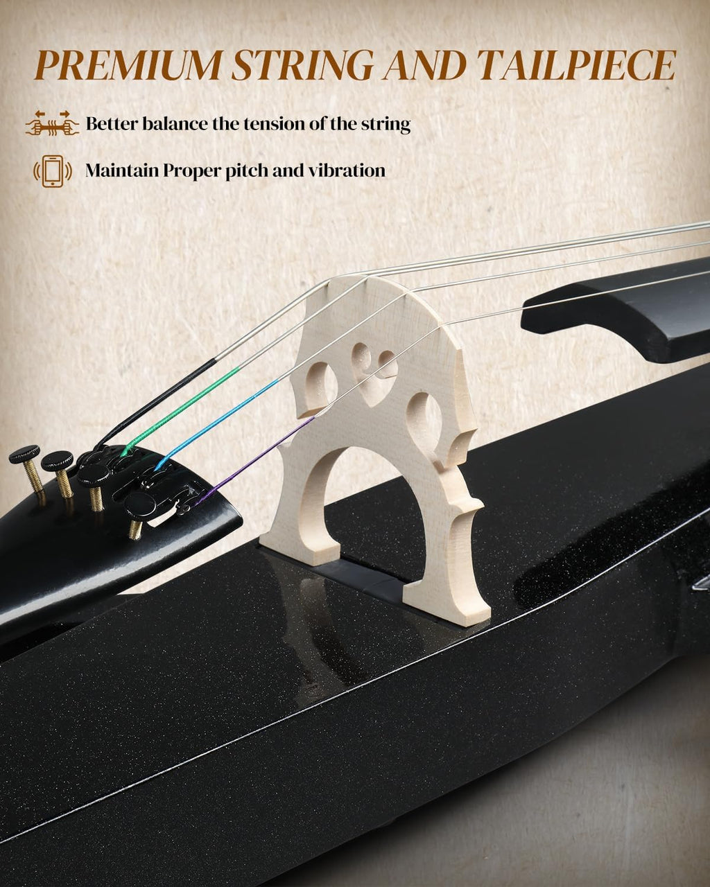 Ktaxon Electric Cello 4/4 Full Size Silent Cello (S Style)