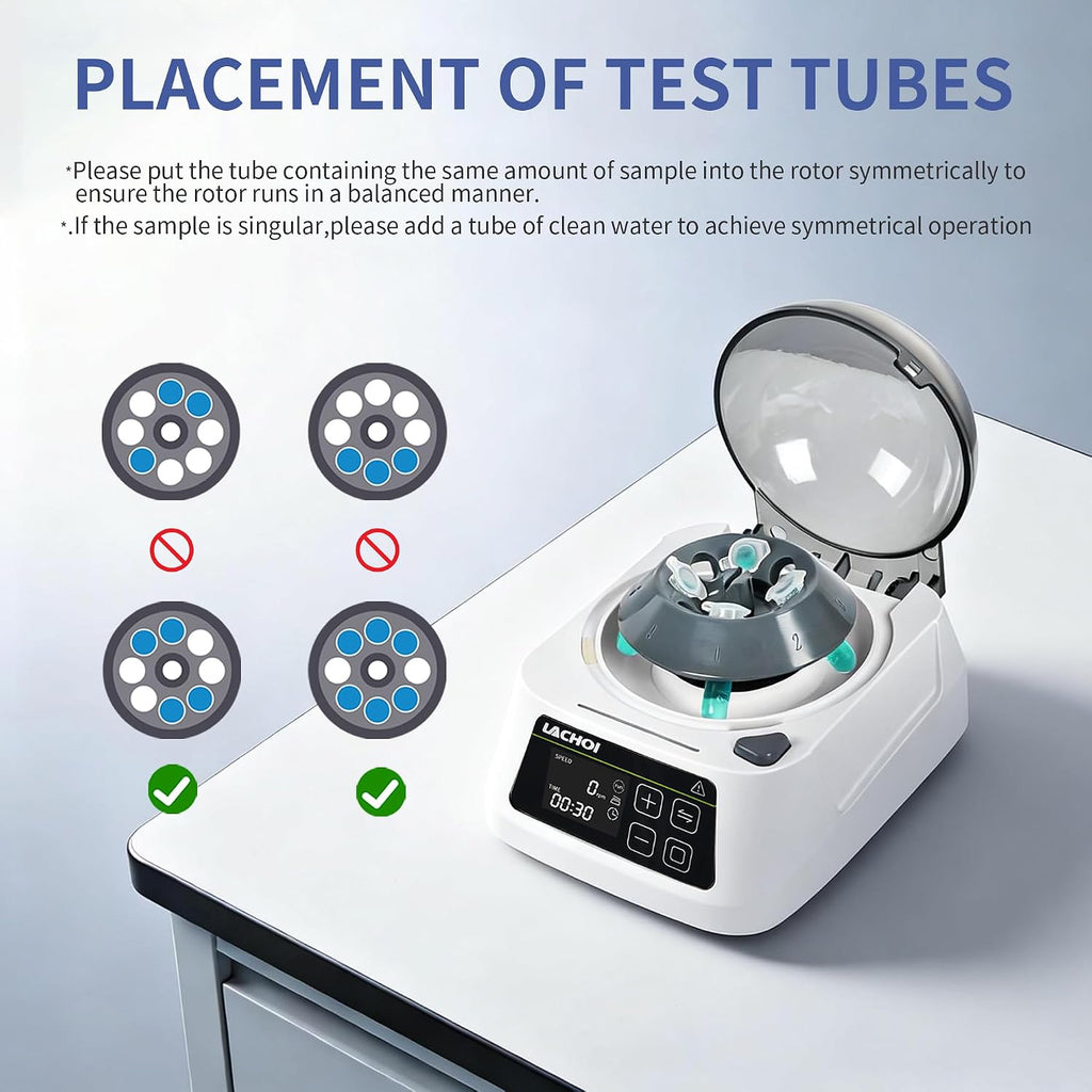 Mini Centrifuge Machine for Microtubes LCD 1000-10000RPM 5600Ãg RCF
