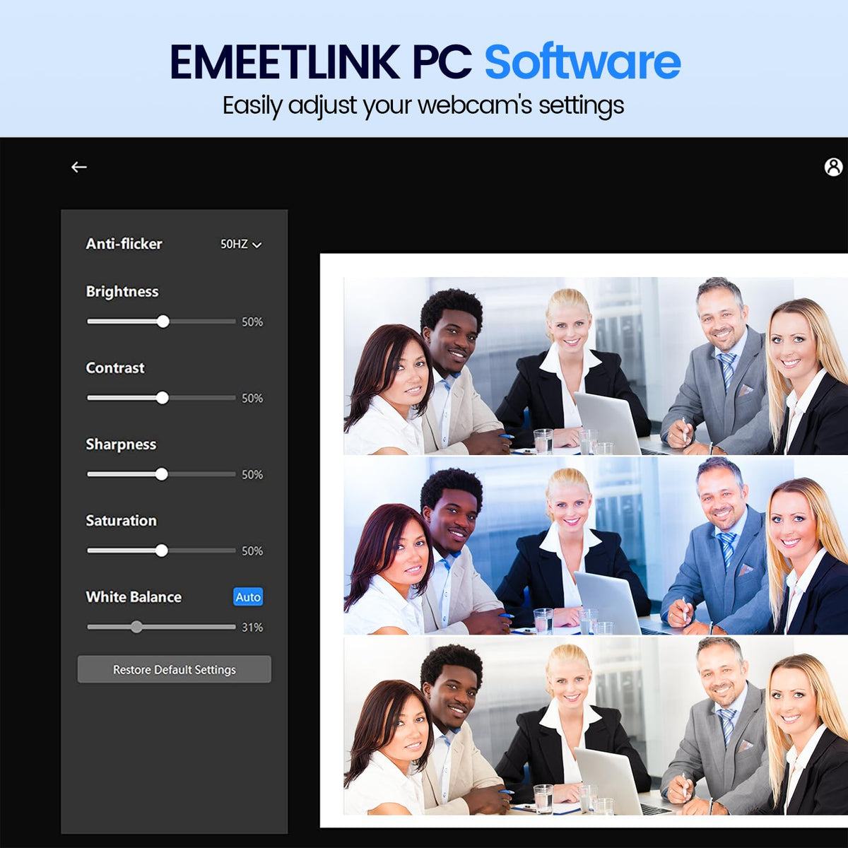 EMEET C960 Ultra 4K Webcam for Mac & PC, 1/1.5" Large Sensor, Metal Body