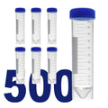 Kashi Scientific 50mL Self Standing Centrifuge Tubes with Screw Cap Lid, Lab Grade Polypropylene Plastic, Skirted, Printed Graduation, Write-on Spot [50mL Self-Standing, 500]