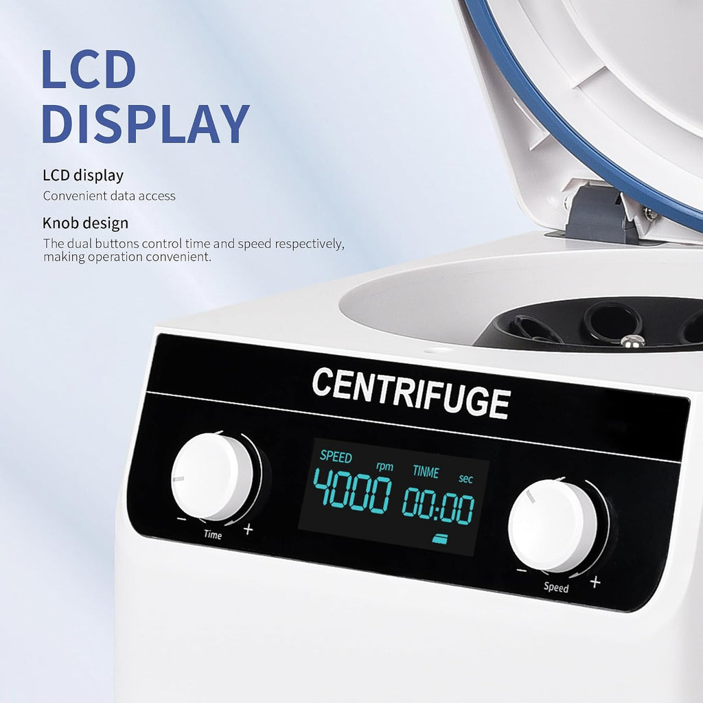 Centrifuge Machine LCD 8x10ml/15ml 4000RPM 1920Ãg RCF Timer 99min99s