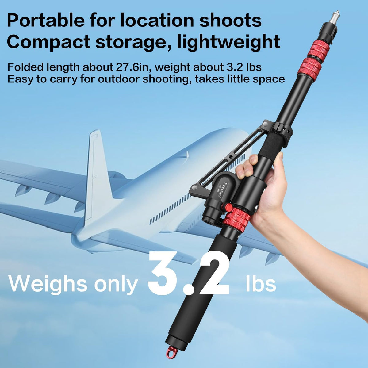 106in Adjustable Extension Photography Light Stand+Boom Arm for Light & C-Stands,Air-Cushioned Aluminum Photography Light Stand Tripod,with 1/4"+3/8â Screw for Softbox,Monolight, Photography,Softbox