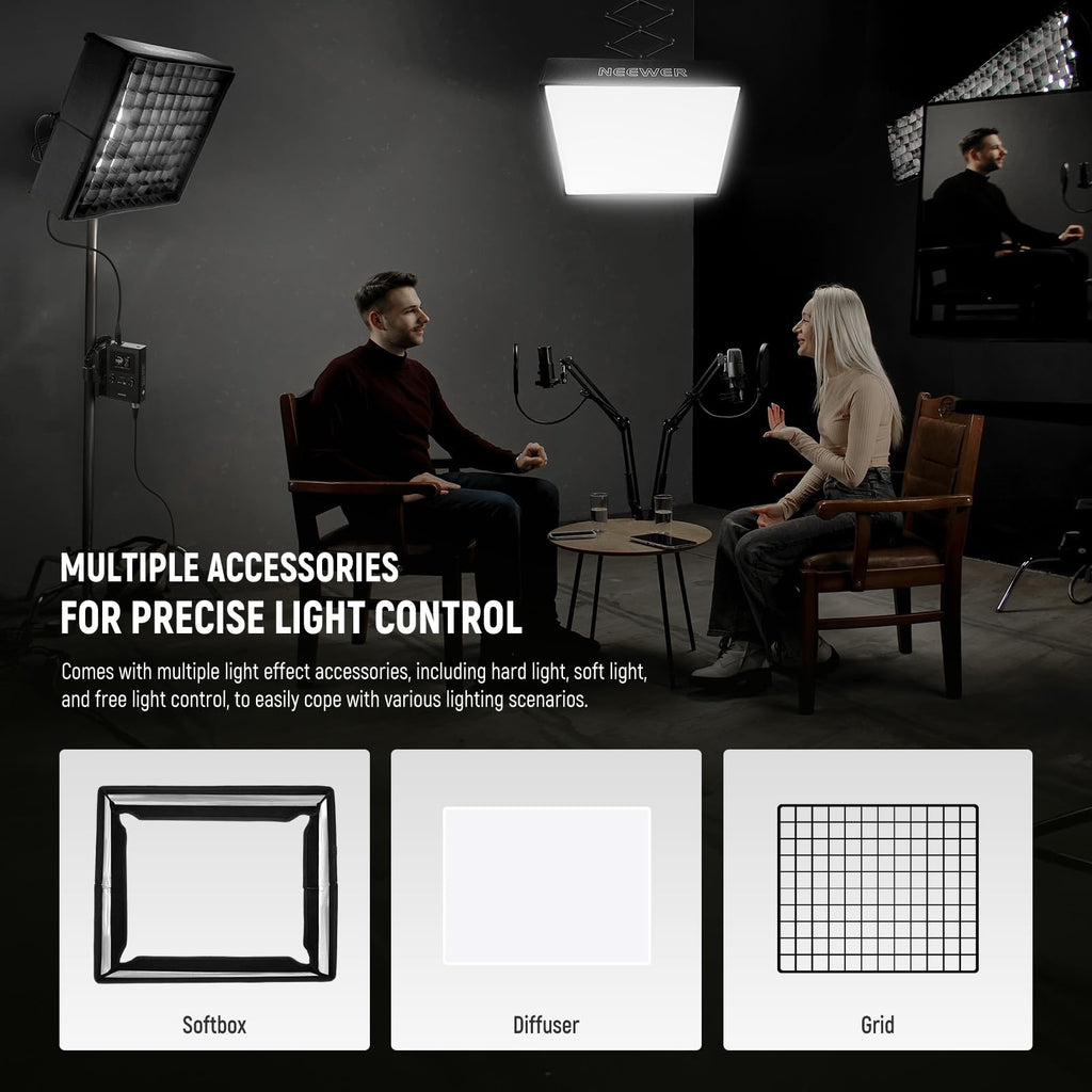 NEEWER 660 PRO RGB LED Video Light with App Control/Barn Door/U Bracket
