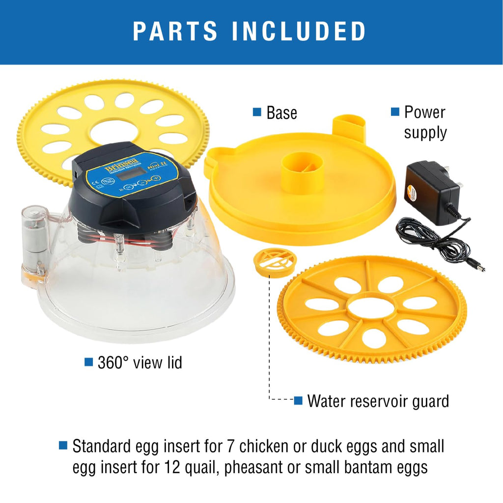 Brinsea Mini II Advance Incubator with Automatic Turner for Hatching 7 Eggs