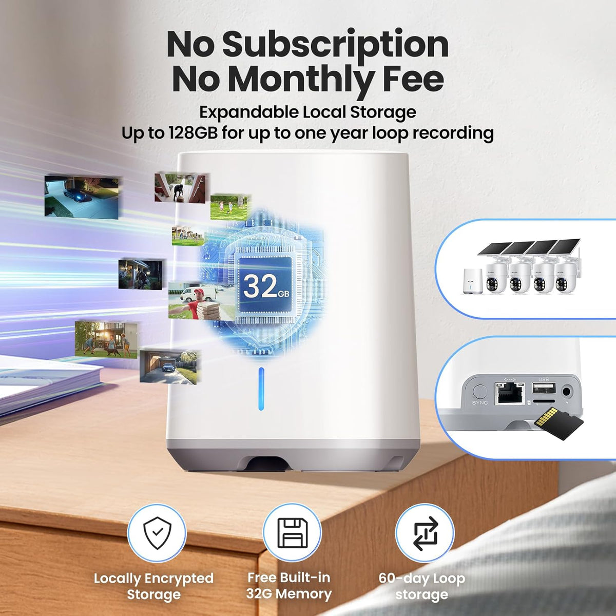 SOLIOM 5MP Security Cameras Wireless Outdoor, No Subscription, 4-Cam Kit