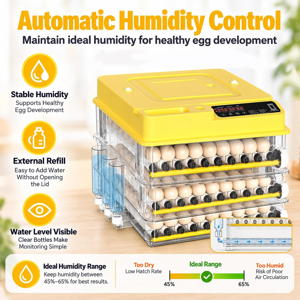 New 216 Egg incubators for Hatching Eggs with Automatic Turning