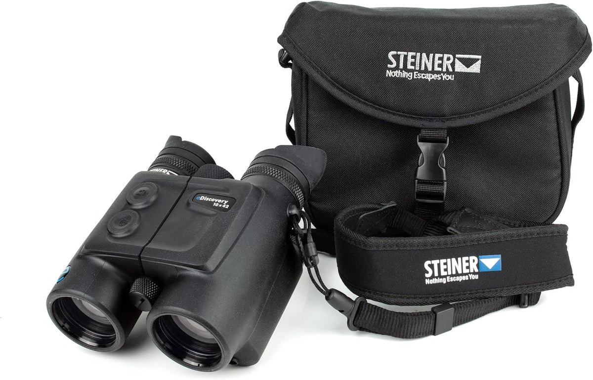 Steiner Optics eDiscovery 10x42 Digital Smart Binoculars with Integrated 4K Camera â 12MP Photos, Google Lens AI, Wi-Fi Live Stream, 64GB Memory â High-Precision for Hunting, Bird Watching, Nature.