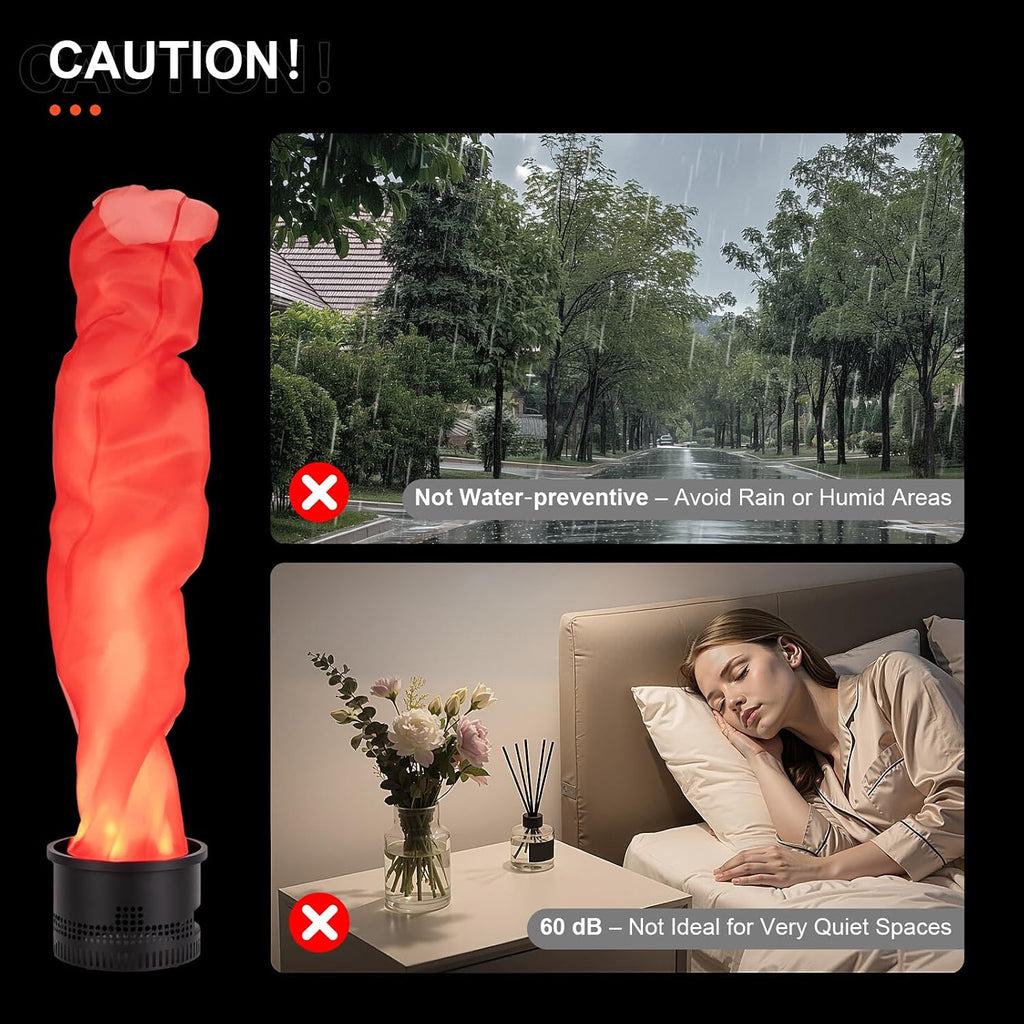 Flame Light 4.9ft Fake Fire Flame,Fake LED Campfire, Realistic Fake Fire Flame, Artificial Fake Fire Flames LED Beads, Atmosphere Effect Simulated Campfire Light (Roundness)