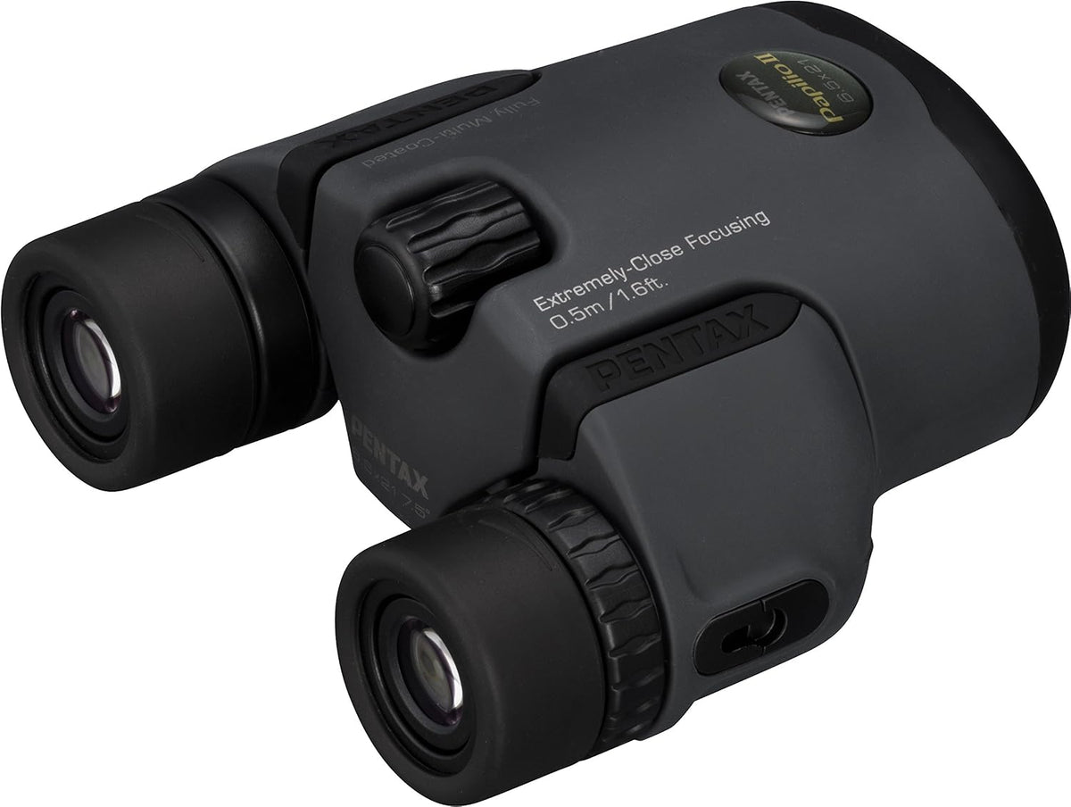 Pentax Papilio II 6.5x21 Binoculars (Gray) Suitable for Watching Objects Both Close-up and far Away