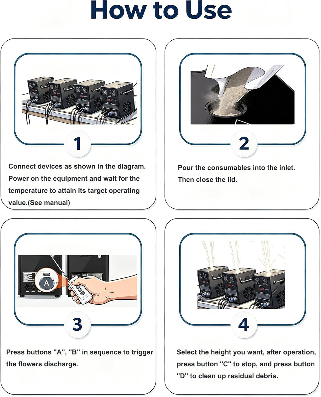 2Pack 750W 8.2-16ft Height Wedding Event Electronic Dual-motor Stage Light Machine with Case DMX Remote Control Stage Equipment System for Wedding, Party, Shows, Events(Not Include Material)