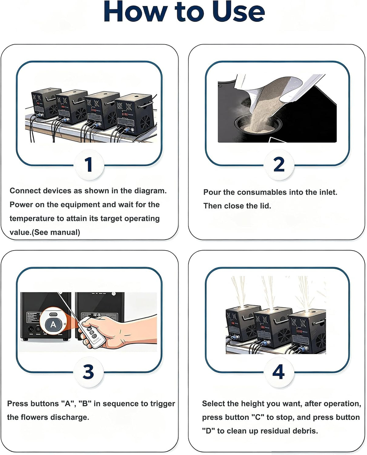 2Pack 750W 8.2-16ft Height Wedding Event Electronic Dual-motor Stage Light Machine with Case DMX Remote Control Stage Equipment System for Wedding, Party, Shows, Events(Not Include Material)