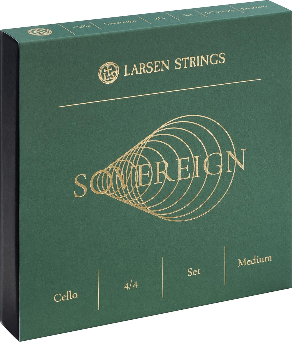Larsen Sovereign Cello Strings â Professional Set â Medium Tension Cello Strings for Power, Projection and Complete Control