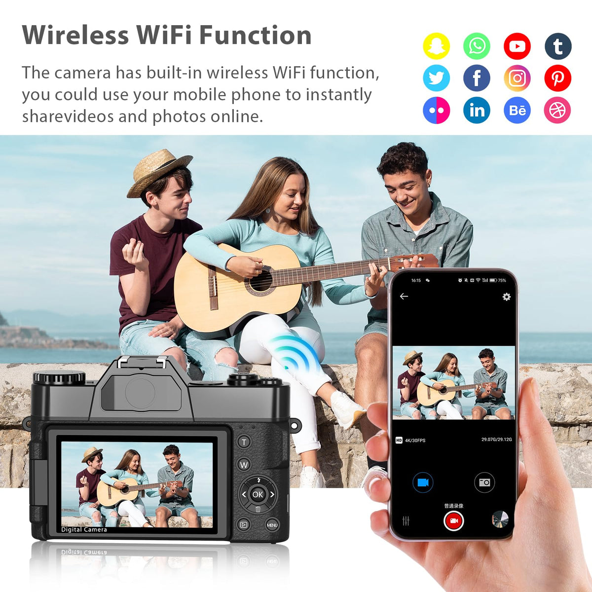 8k Video Camera Camcorder vlogging Camera