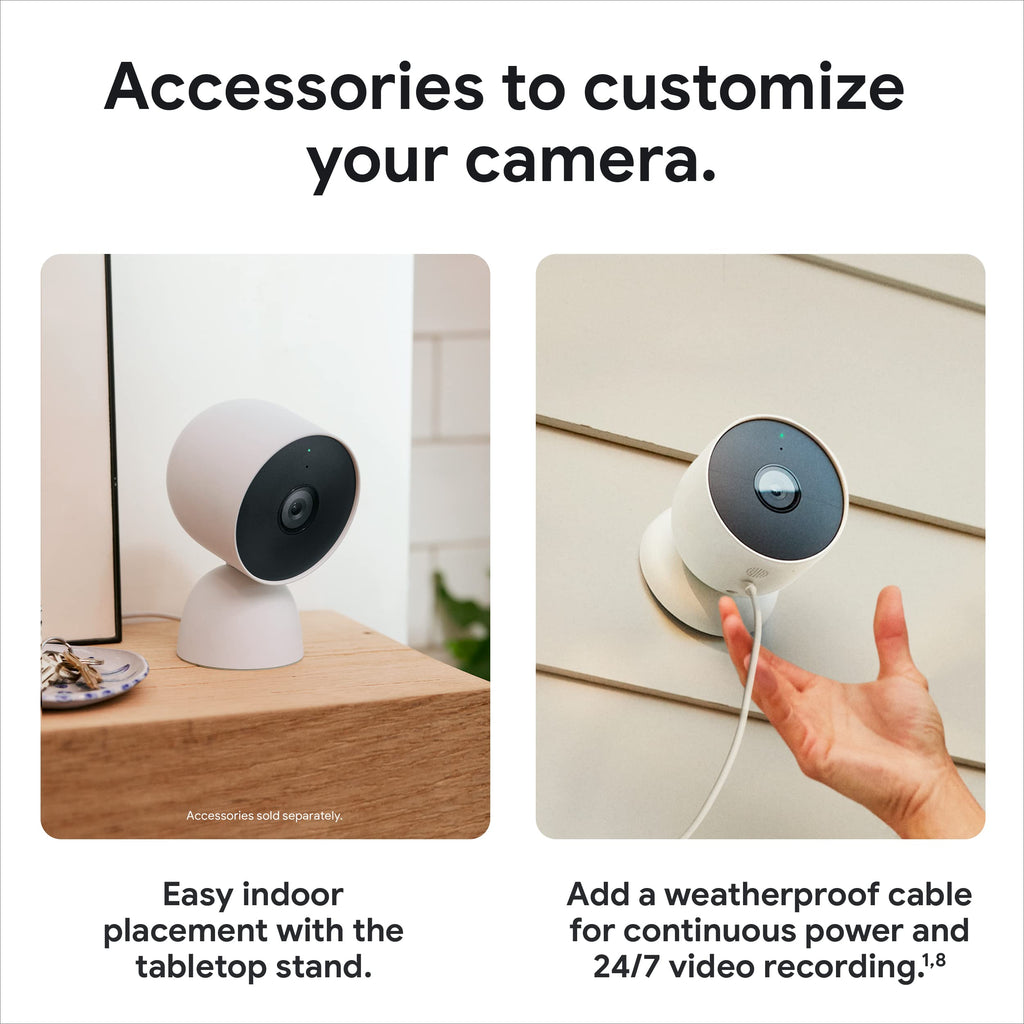 Google Nest Cam with Floodlight - Outdoor Camera - Floodlight Security Camera, White, 1 Count (Pack of 1)
