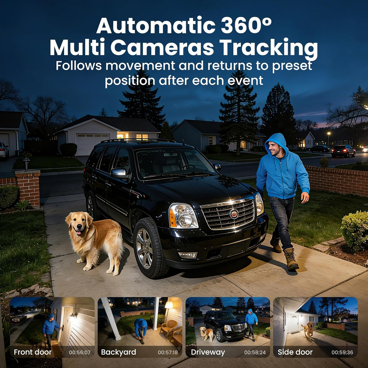 SOLIOM 5MP Security Cameras Wireless Outdoor, No Subscription, 4-Cam Kit
