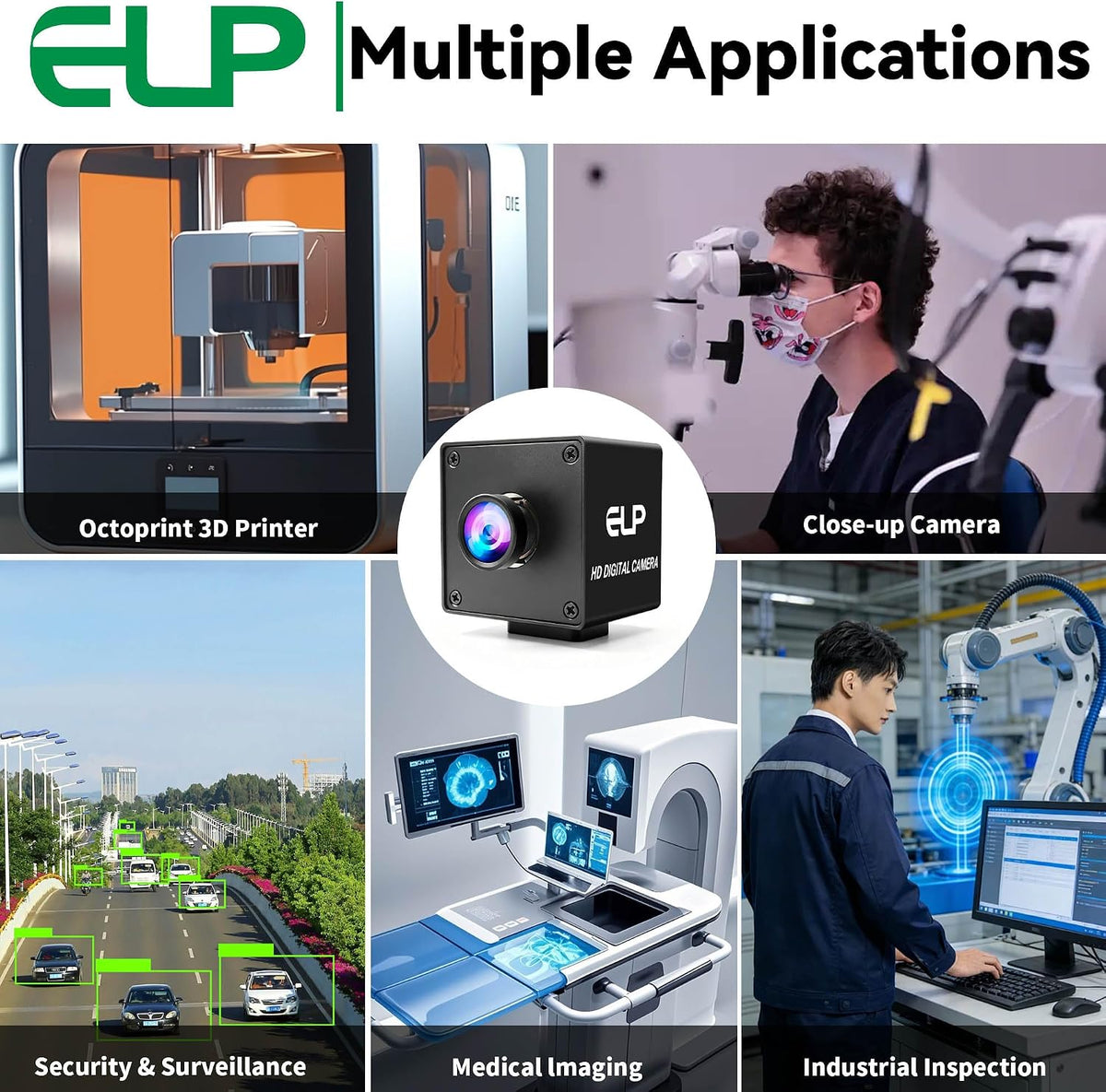 ELP 20MP Autofocus USB Security Camera, High Speed USB3.0 Wide Angle Webcam