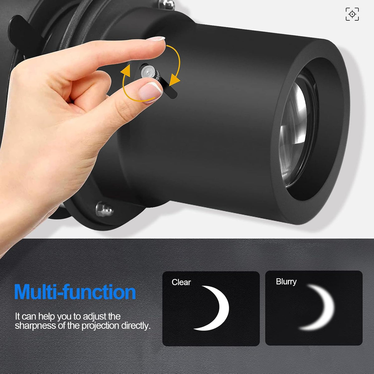 WELLMAKING Bowens Mount Optical Snoot Projector kit for Photo Video Studio